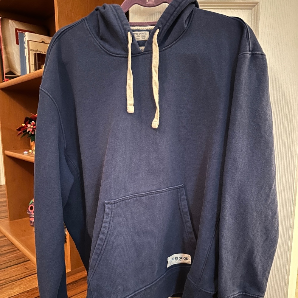 Life is Good Women's XXL Solid Simply True Fleece Hoodie